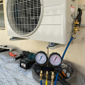 air conditioner pressure being tested