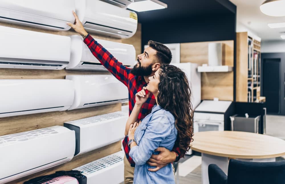 The time to buy an air conditioner is before summer hits.