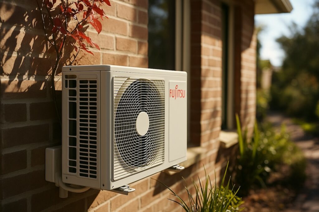 outdoor fujitsu air con unit
