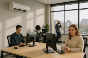 split system heating in commercial business