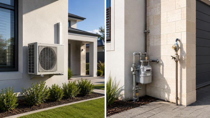 split system vs gas heater
